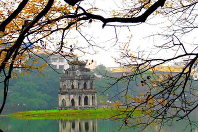 Let the beauty of Hoan Kiem Lake carry your worries away as you take a peaceful journey through its shimmering waters
