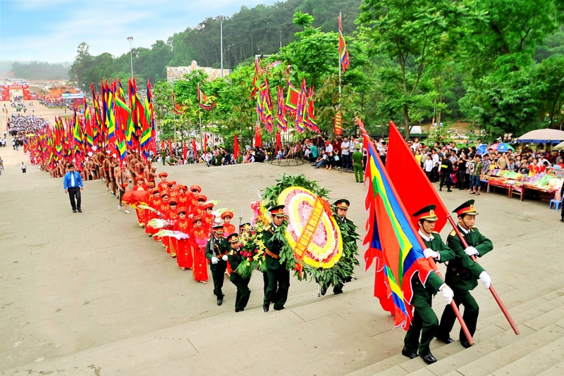 Hung King Festival takes place on Nghia Linh Mountain in Phu Tho Province