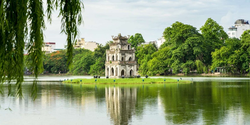 Hoan Kiem Lake is one of the most famous places in Hanoi 