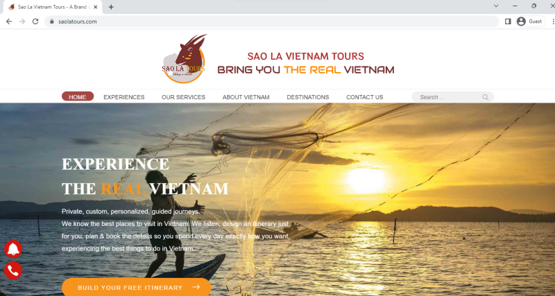 Visit Sao La Tours website to discover famous tourist destinations in Vietnam