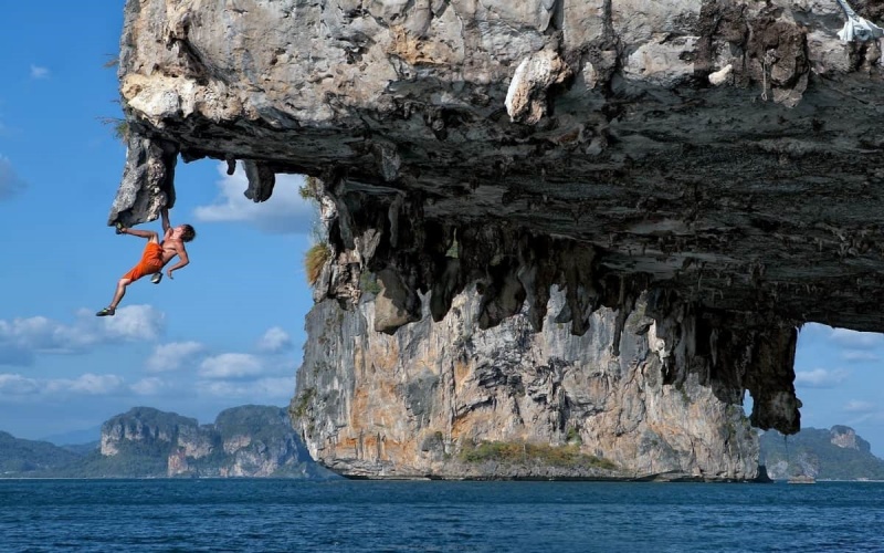 Jumping off the cliffs in Halong Bay is just what the thrill seekers need