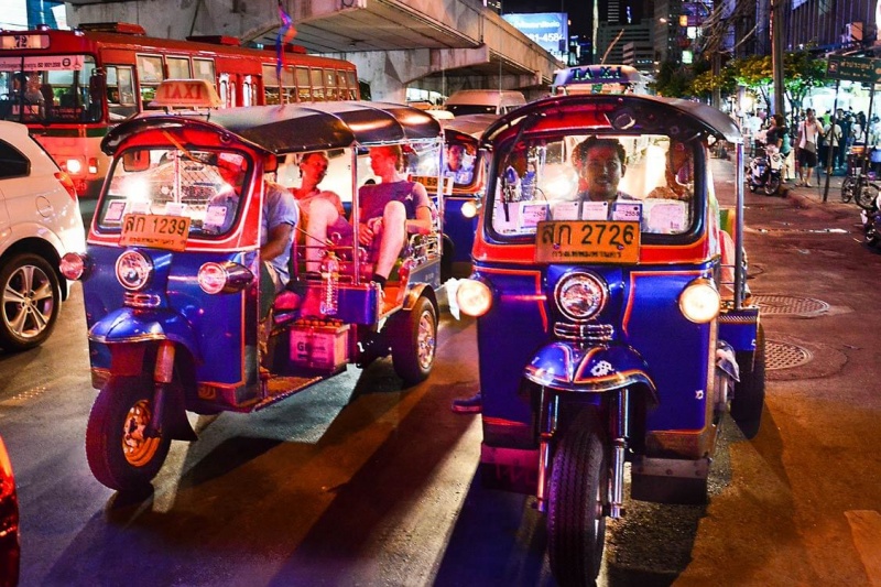 Tuk tuk is the most convenient and cheapest way to travel in Thailand