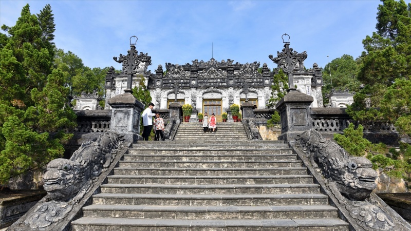 The Tomb of King Khai Dinh is one of the most unique places to visit in Vietnam