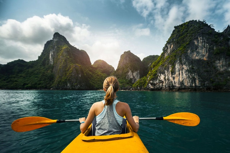Kayaking in Halong Bay is a not-to-be-missed activity on a Southeast Asia tour