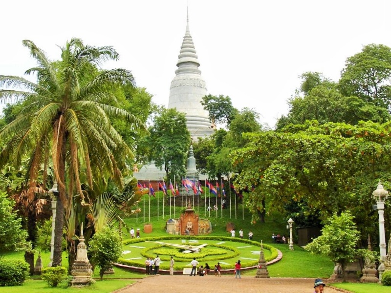 Wat Phnom is the most sacred pagoda in Cambodia