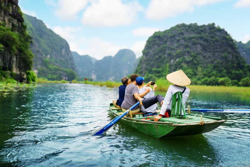 Ngo Dong River in Ninh Binh is a famous Vietnam ecotourism destination