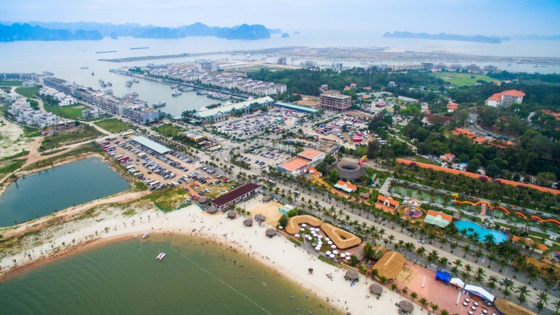 Tuan Chau Island in Halong Bay has many beautiful hotels and resorts