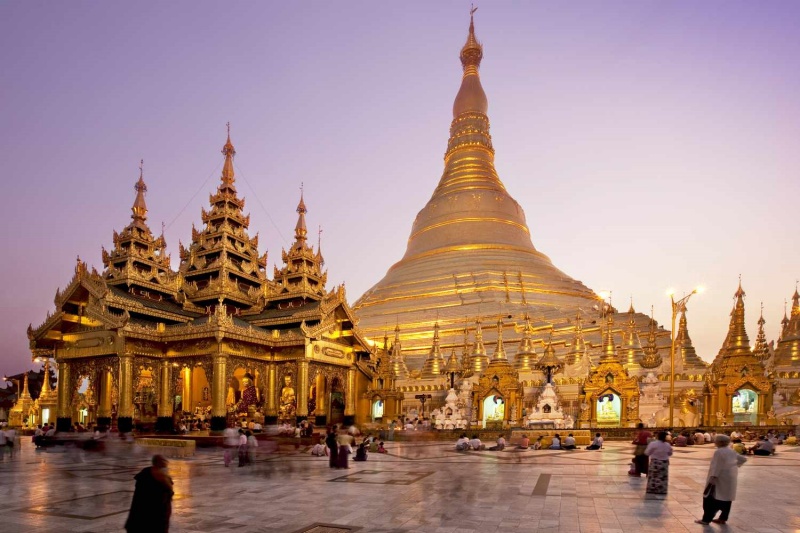 Explore the spiritual aspects of Myanmar by visiting Shwedagon Pagoda