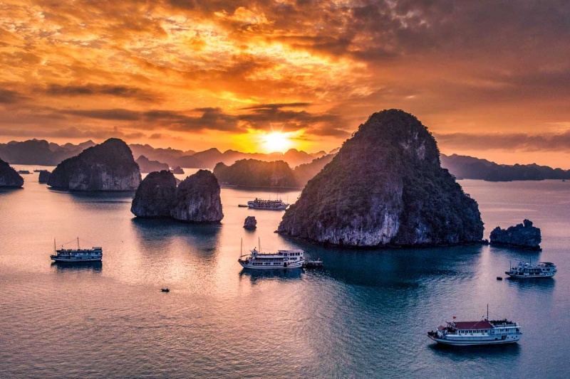 Halong Bay is a must-visit place according to any travel guide in Vietnam
