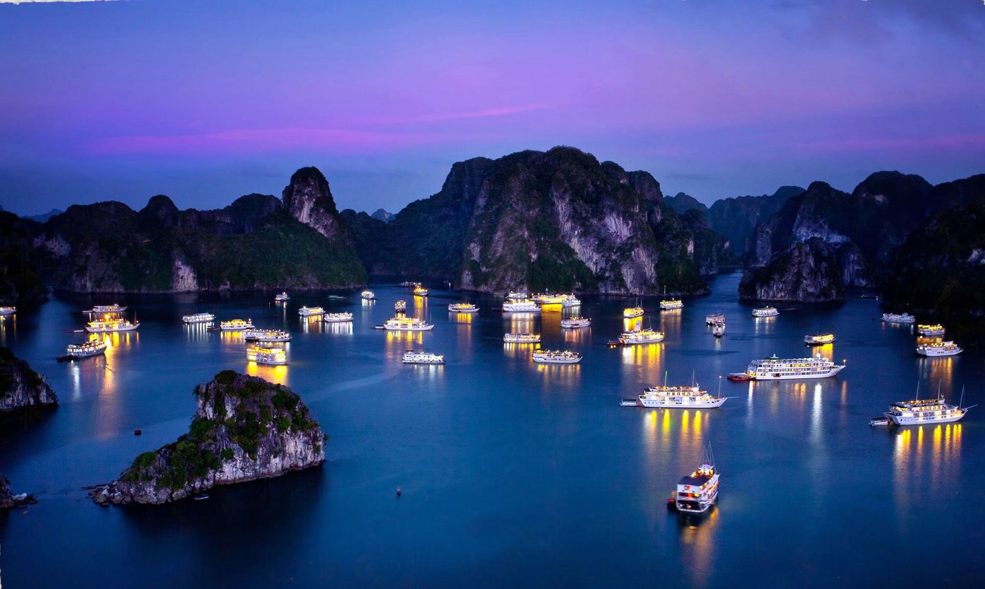 At night on Halong Bay | Vietnam tours, South vietnam, Vietnam holidays