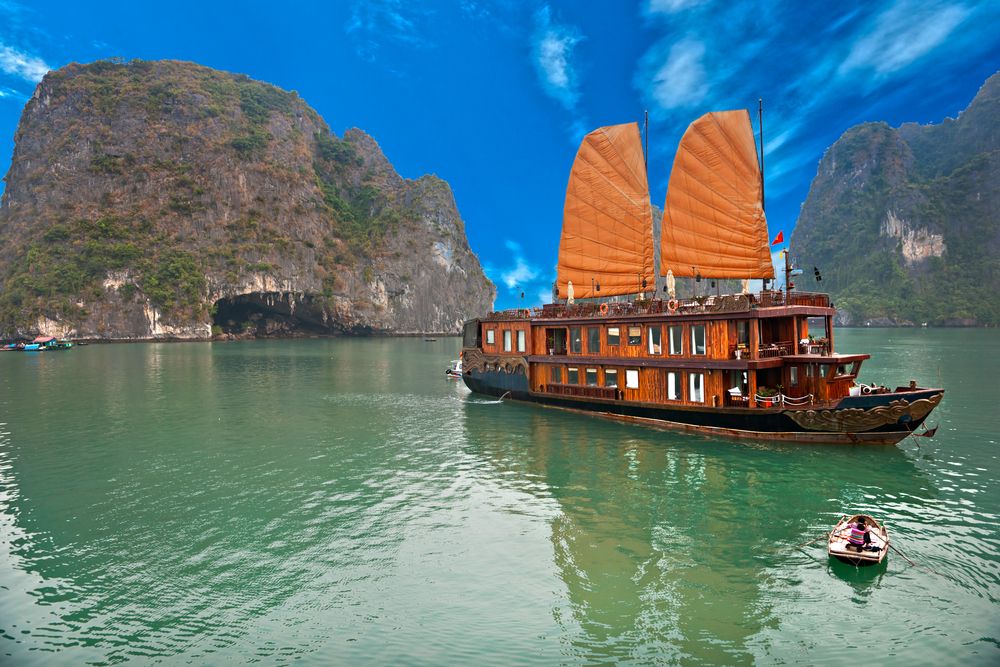 Halong Bay Overnight Junk Boat Cruise - Unesco world heritage site ...