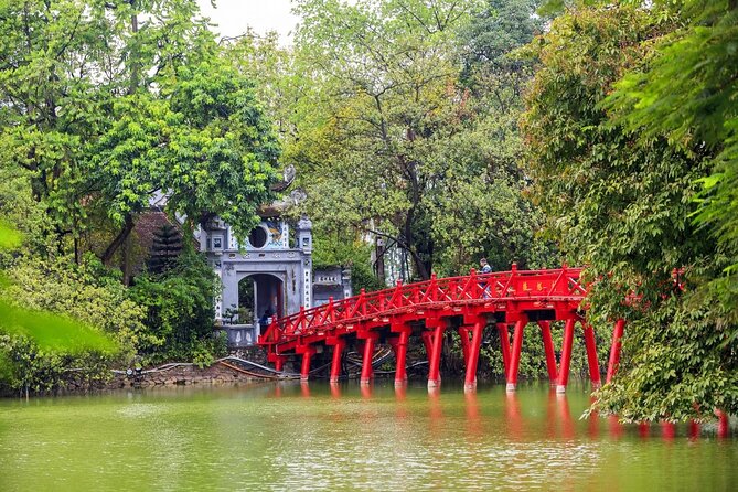 Thue Huc Bridge in Hoan Kiem Lank, Hanoi