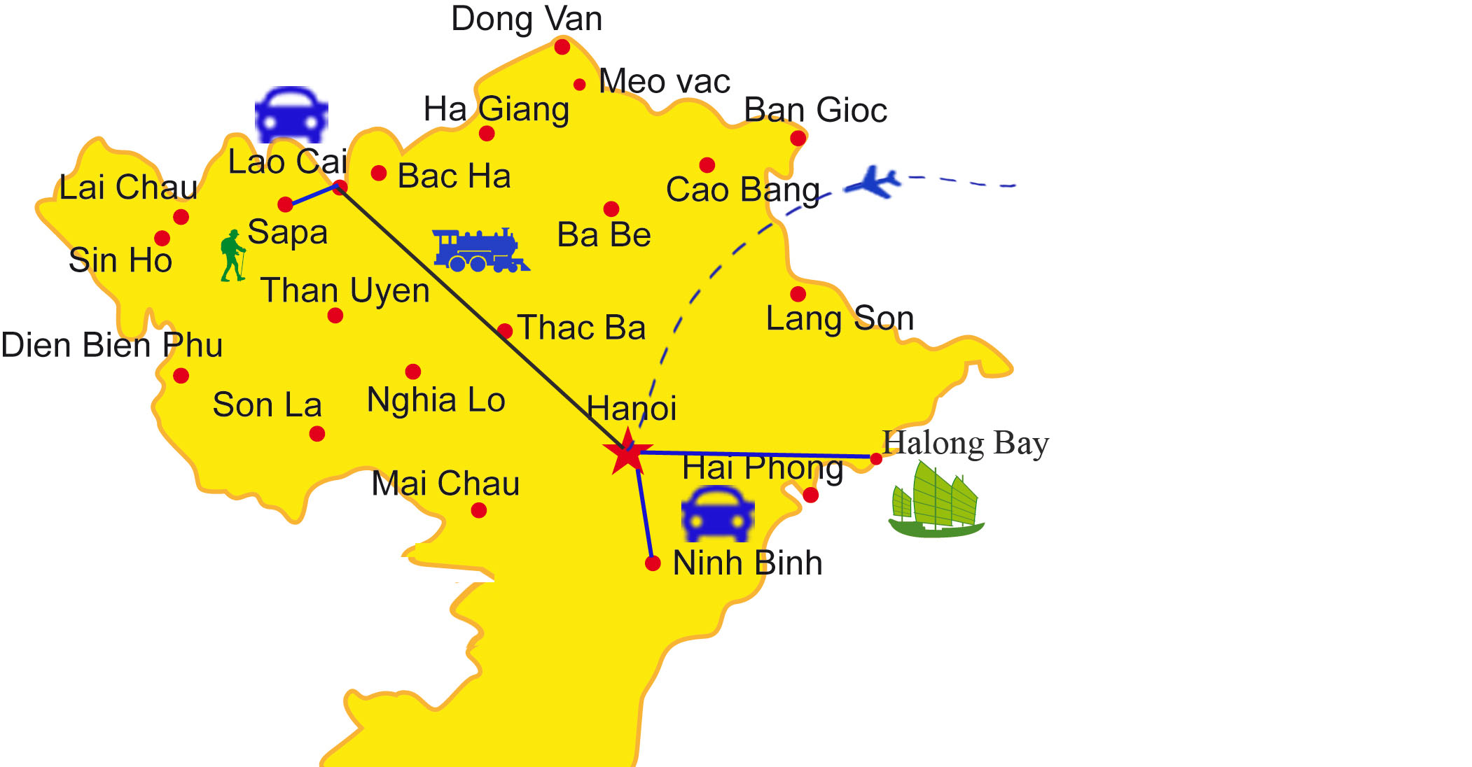 Map Of North West Region Vietnam
