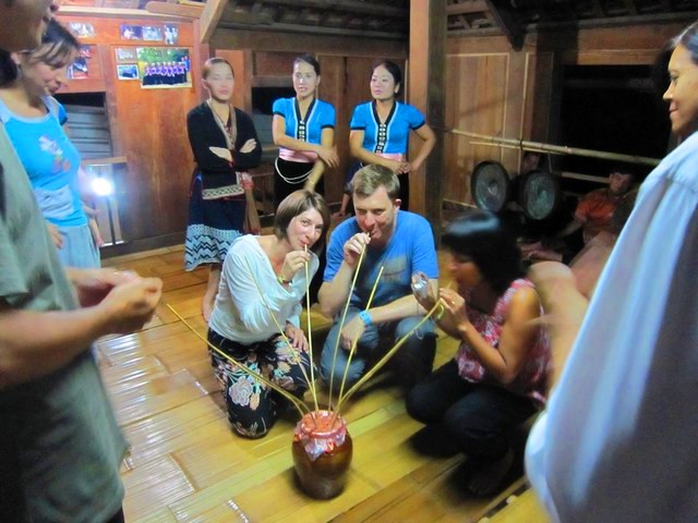 Ruou Can (Traditional wine) in Mai Chau Valley