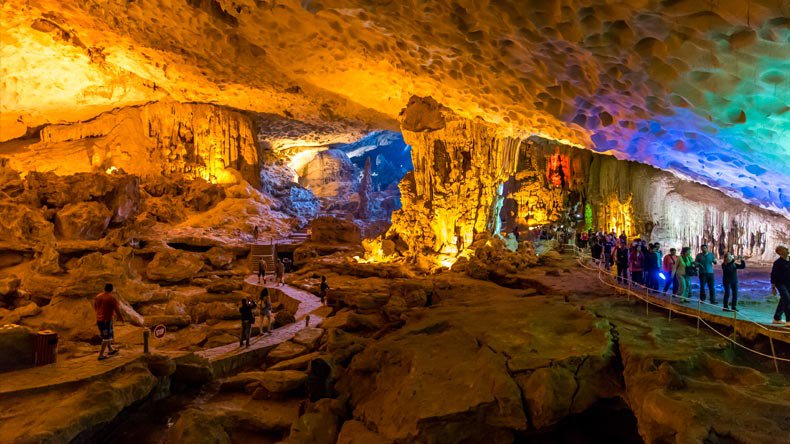 Get ready to explore the mysterious Sung Sot Cave in Halong Bay