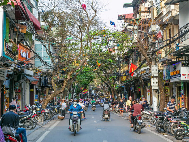 Hanoi Old Quarter - time in vietnam