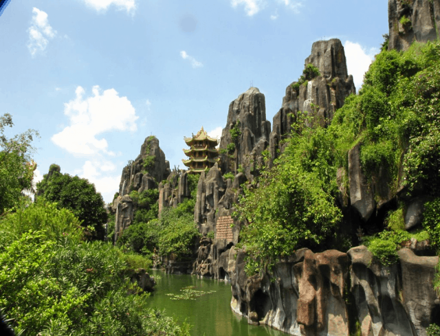 Let the majestic beauty of the Marble Mountains in Danang captivate you