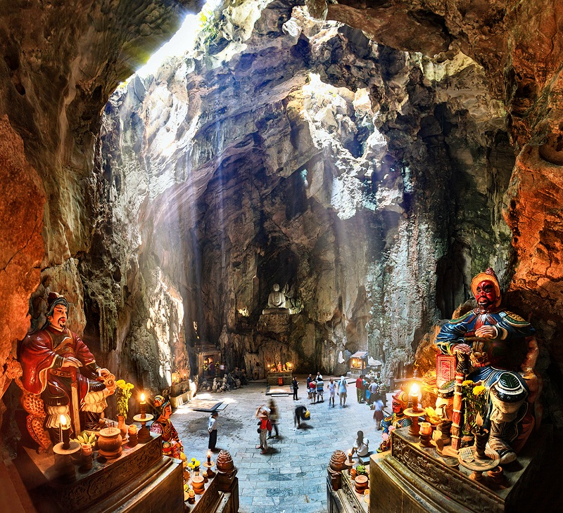 Take a journey through the mysterious marble mountains of Danang