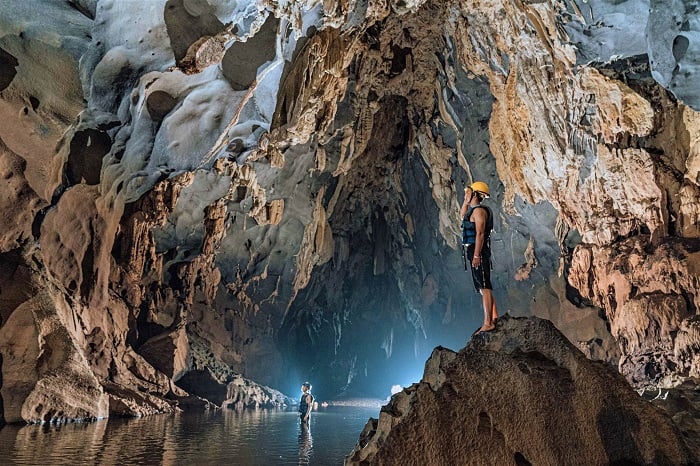 Swim in Dark Cave - Phong Nha Ke Bang National Park