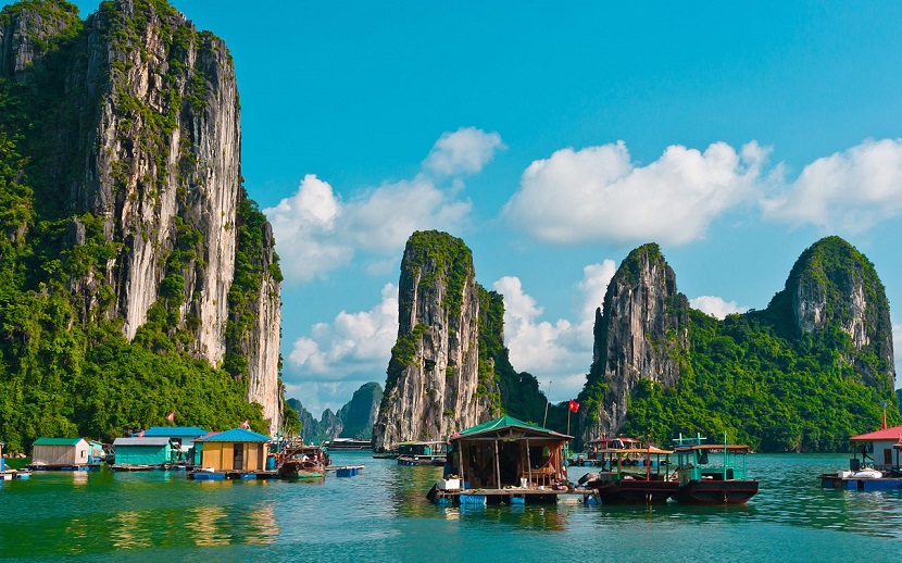 Hanging in Ha Long Bay with no worries in the world  From majestic limestone mountains to emerald waters - Ha Long Bay in Vietnam