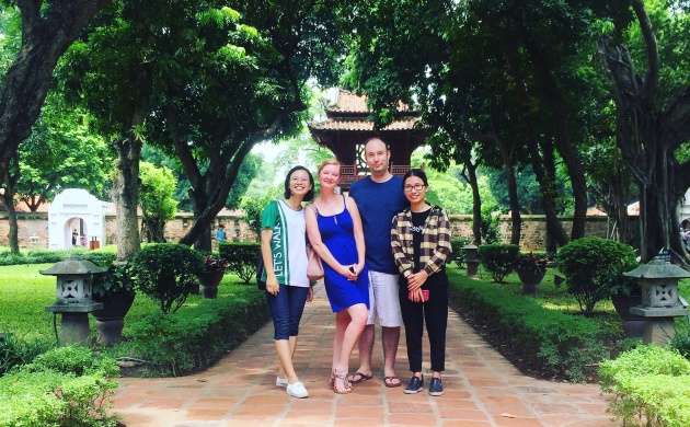 Visit the Temple of Literature - city tour Hanoi