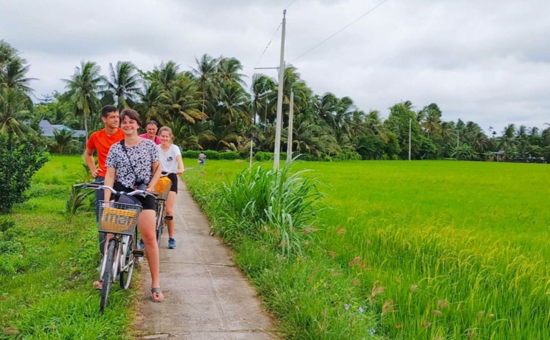 Take your next adventure to a whole new level - hop on a bike and explore the stunning views within Mekong Deltas rice fields - Mekong Delta Vietnam
