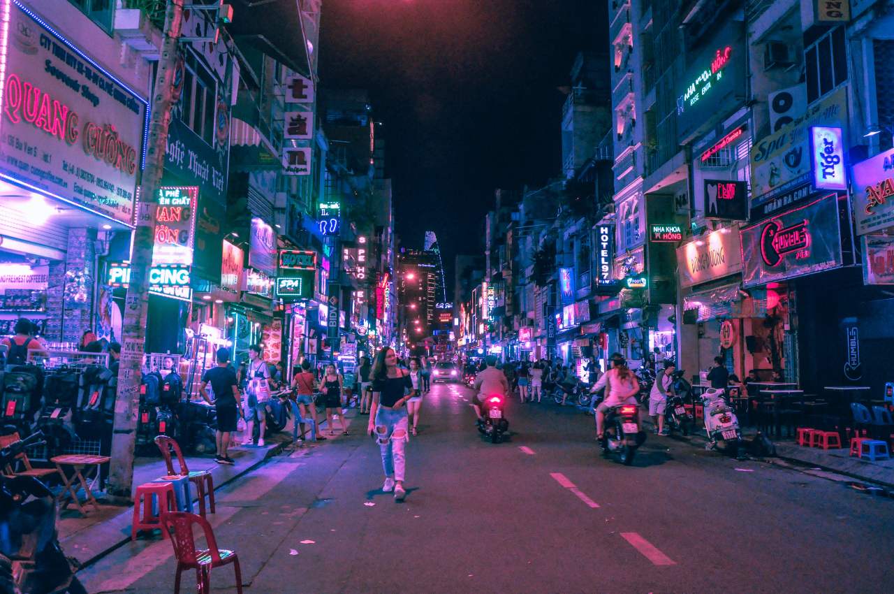 Take a stroll down Nguyen Hue Walking Street and let the vibrant colors, sweet smells, and lively atmosphere transport you to another world