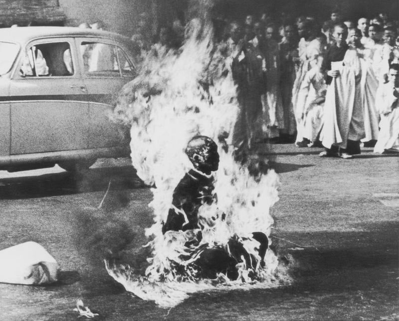 The power of peaceful protest in one powerful image. Thich Quang Duc demonstration of self-immolation is an inspiration to us all