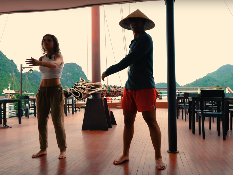 Tai Chi on Halong Bay Cruise