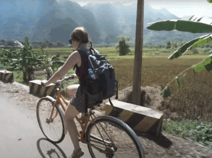 Cycling Through Beautiful Rice Fields in Mai Chau Valley