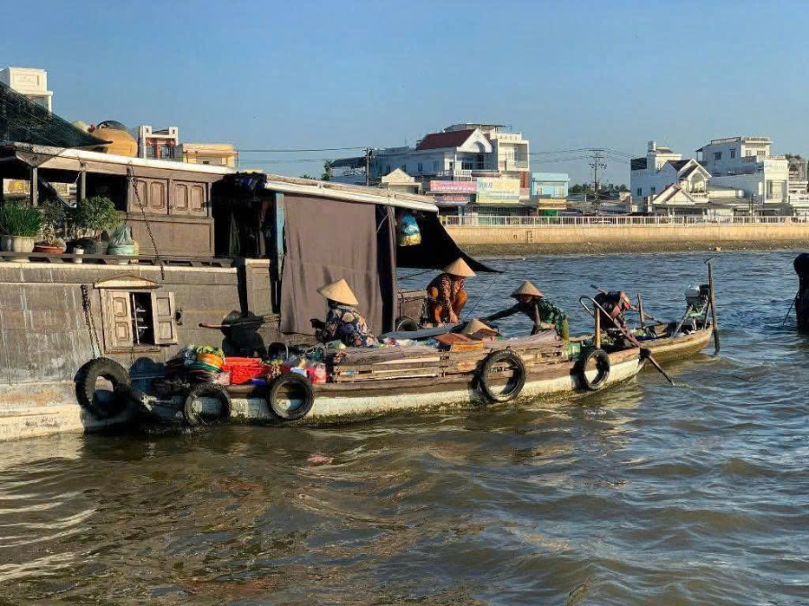 Floating Market in Mekong Delta