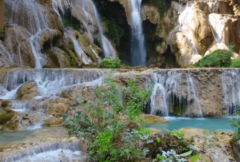 Boat Trip to Pak Ou Caves – Kuang Si Waterfall – Hanoi