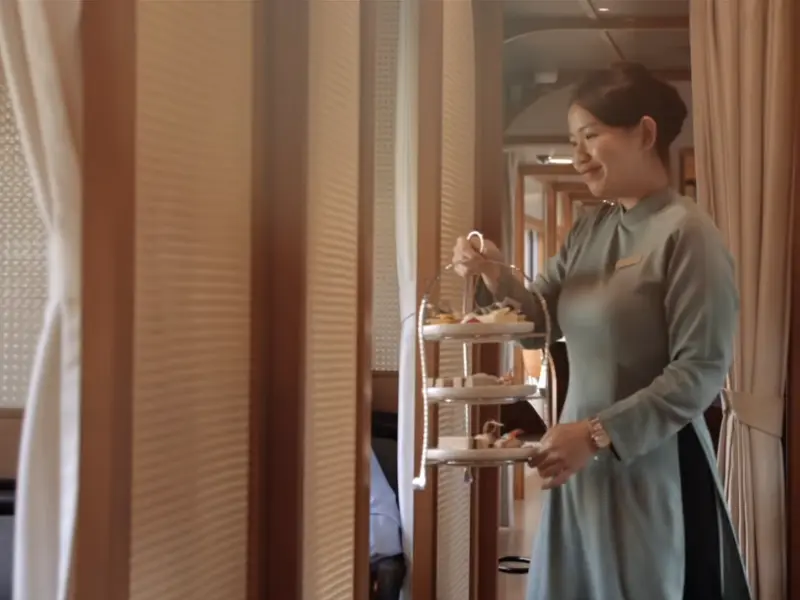 luxury train journey in Vietnam